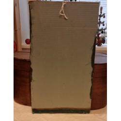 Tall, antique scrap/cardboard from 1880, Angels, h: 32 cm.