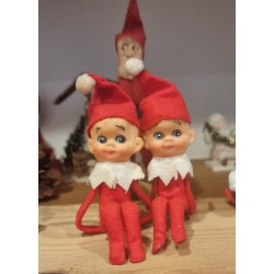 Old elves in felted clothing, h: 10 cm. (2x)
