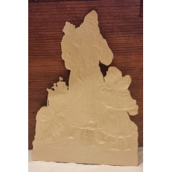Antique scrap from 1880, Santa, h: 13,5 cm.