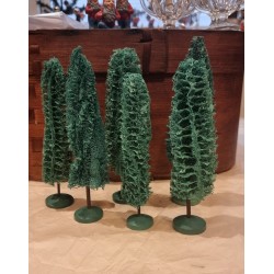 6 old trees for Christmas decoration, h: 15,5 - 19 cm (6x).