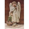 Antique scrap from 1880, snow angel, h: 13 cm.