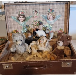 Old suitcase with 7...