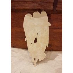 1 antikt glansbillede, engel, h: 18 cm.