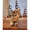 Gammel Steiff kat, h: 16 cm
