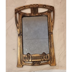 Antique mirror, art nouveau, size: 15 x 8,5 cm.