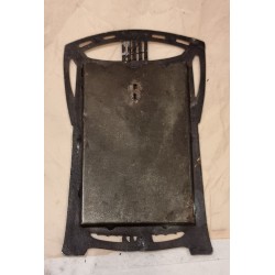 Antikt jugend spejl i metal, mål: 15 x 8,5 cm.