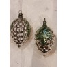 Antique glass ornament, berry with leaves, h: 7 cm.