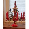Gammel 6 armet stage fra Erzgebirge, incl. orig. kasse, h: 33 cm.