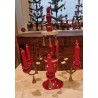 Old 6 - armed candlestick from Erzgebirge incl. orig. box, h: 33 cm.