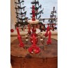 Gammel 6 armet stage fra Erzgebirge, incl. orig. kasse, h: 33 cm.