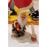 Old pine cone elf with a scarf, h: 8 cm.