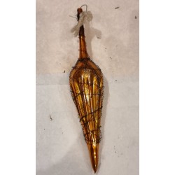 Antique glass ornament, umbrella with wire, h: 18 cm.