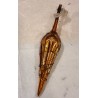 Antikt glaspynt, paraply med metal tråd, l: 18 cm