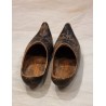 Small old souvenir clogs, l: 11 cm.