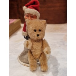 Lille gammel Schuco bamse, h: 11 cm.