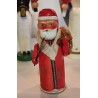 Antik julemand med sæk, vat og papmachè, candycontainer, h: 14 cm.