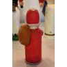 Antique Santa with a sack, cooton og papier-mache, candycontainer, h: 14 cm.