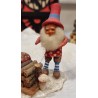 Old pinecone with a large hat, tree and more.., h: 9 cm.