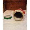 Santa in papier-mache, candycontainer, h: 30 cm.