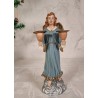 Antique German angel with 2 candleholders, h: 26 cm.