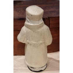 Julemand, hvid, i papmachè, candycontainer, h: 30 cm.