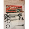 10 old BRAVO candleholders, l: 18 cm.