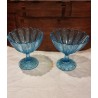 Antique sugarbowl/sea blue, Kastrup glasværk 1886, h: 12 cm.