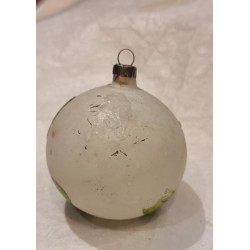 Antique diorama ornament with Santa, h: 6,5 cm.