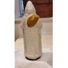 Santa in papier-mache, candycontainer, h: 29 cm. White.