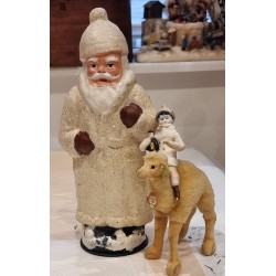 Santa in papier-mache,...