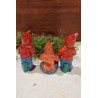 Small antiques elves, h: 5,5 - 7,7 cm. (3x)