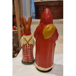 Julemand i papmachè, candycontainer, h: 30 cm. (rød)