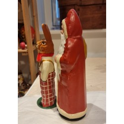 Julemand i papmachè, candycontainer, h: 30 cm. (rød)