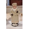 Julemand i papmachè, candycontainer, h: 28 cm. (hvid)