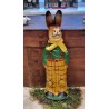 Easter ornament, bunny in papier-mache, candycontainer, pants, h: 25 cm.