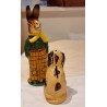 Old pottery, piggy bank, dog, h: 13 cm.