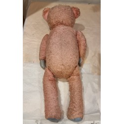 Gammel lyserød Holstebro bamse (1945 - 1961), h: 58 cm.