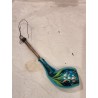 Old glass ornament, pipe, painted, l: 11 cm.