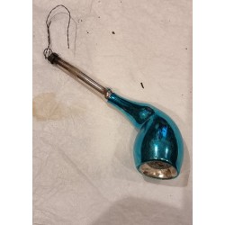 Gammelt glaspynt, bemalet pibe, l: 11 cm.