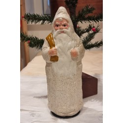 Julemand i papmachè, candycontainer, h: 30 cm. (hvid)