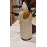 Julemand i papmachè, candycontainer, h: 30 cm. (hvid)