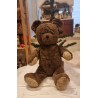 Gammel brun bamse, navn ?, h: 50 cm.