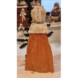 Antique angel in cotton and crepe, h: 38 cm.
