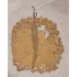 Antique ornament scrap with winter kinder, h: 15 cm.