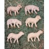 Samling gamle får, h: 4 - 5 cm. (6stk)