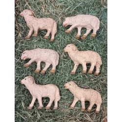 Samling gamle får, h: 4 - 5 cm. (6stk)