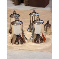 Store, gamle sølv klokker, h: 8 cm.