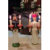 Gamle Erzgebirge figuren, Bergmann und Engel, h: 23 - 24 cm (2stk)
