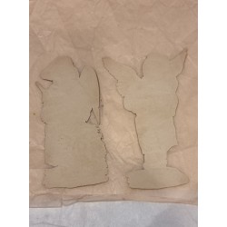 Antique scrap, angels, 1880, h: 12 - 12,5 cm (2x).