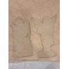 Antique scrap, angels, 1880, h: 12 - 12,5 cm (2x).